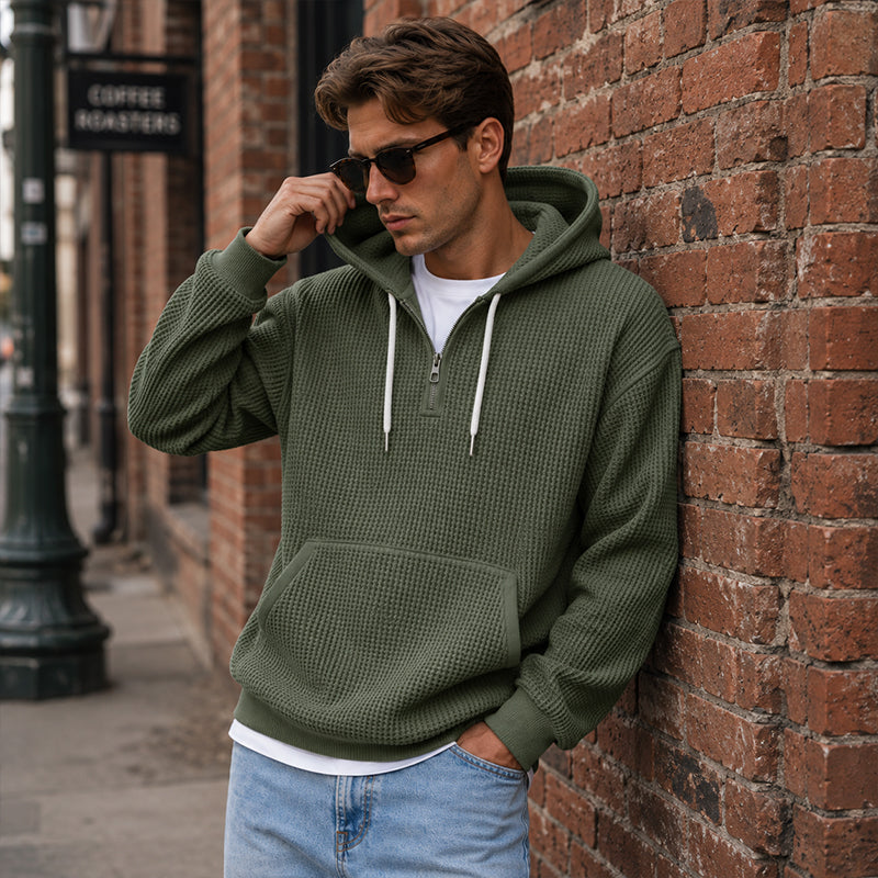 ⏰️✨Men's Knit Quarter-Zip Hoodie Sweatshirt