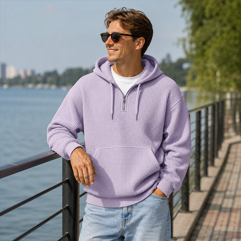 ⏰️✨Men's Knit Quarter-Zip Hoodie Sweatshirt