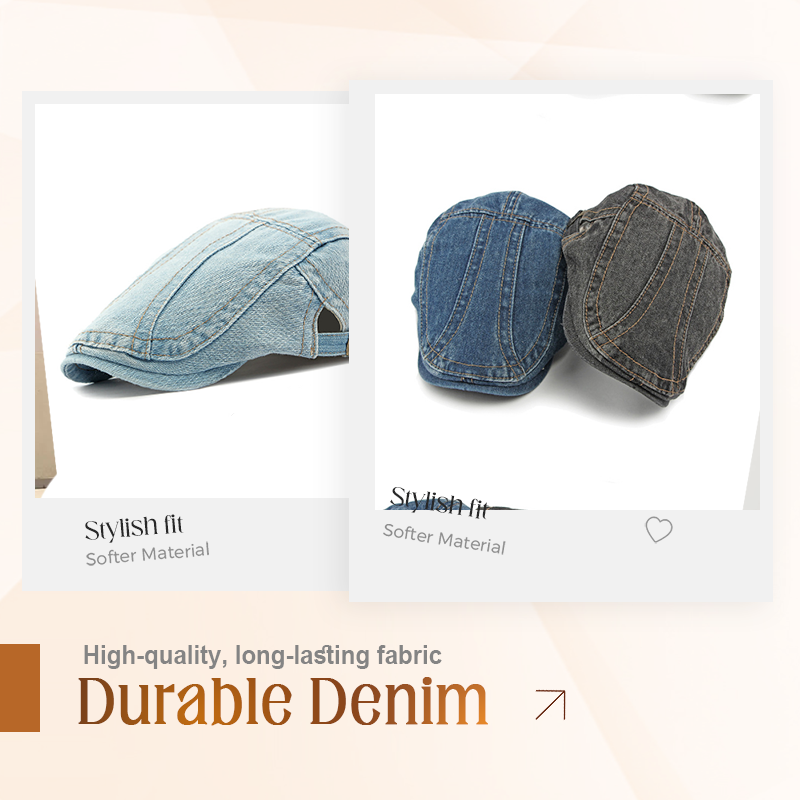 🔥 2026 Fresh Drops | 💸Unisex Denim Newsboy Cap