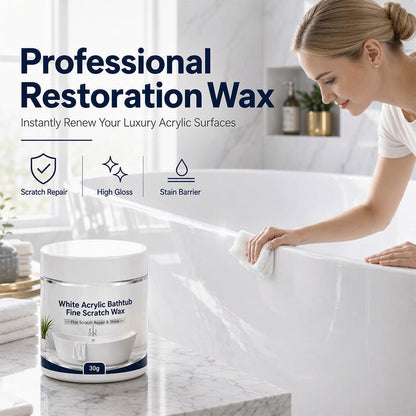 🥳2026 HOT SALE🛁✨ Acrylic Bathtub Scratch Repair Wax – fills & smooths fine scratches, restores white surfaces to a clean, polished finish. No need to replace the tub – just wax, buff & shine! 💎✅