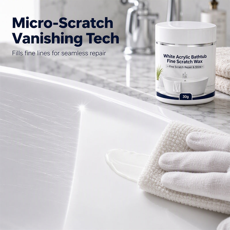 🥳2026 HOT SALE🛁✨ Acrylic Bathtub Scratch Repair Wax – fills & smooths fine scratches, restores white surfaces to a clean, polished finish. No need to replace the tub – just wax, buff & shine! 💎✅