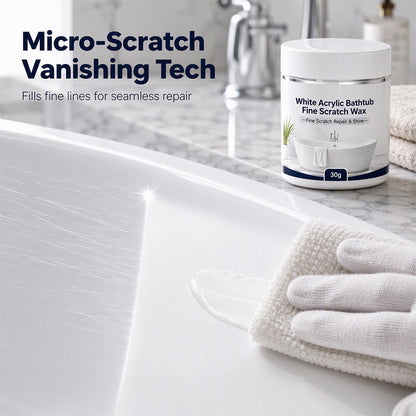 🥳2026 HOT SALE🛁✨ Acrylic Bathtub Scratch Repair Wax – fills & smooths fine scratches, restores white surfaces to a clean, polished finish. No need to replace the tub – just wax, buff & shine! 💎✅