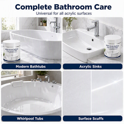 🥳2026 HOT SALE🛁✨ Acrylic Bathtub Scratch Repair Wax – fills & smooths fine scratches, restores white surfaces to a clean, polished finish. No need to replace the tub – just wax, buff & shine! 💎✅