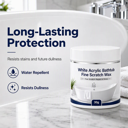 🥳2026 HOT SALE🛁✨ Acrylic Bathtub Scratch Repair Wax – fills & smooths fine scratches, restores white surfaces to a clean, polished finish. No need to replace the tub – just wax, buff & shine! 💎✅