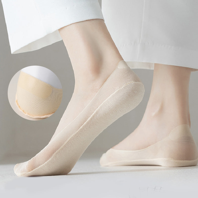 Women's Ultra-Invisible Sheer Mesh Low-Cut Boat Socks-5