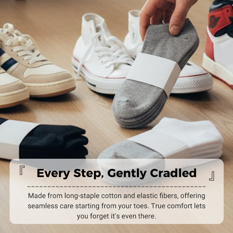 Breathable Cotton Blend Athletic Socks -6