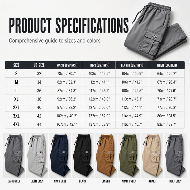 🖤🖤🏷️ Men's Multi-Pocket Loose-Fit Cargo Pants