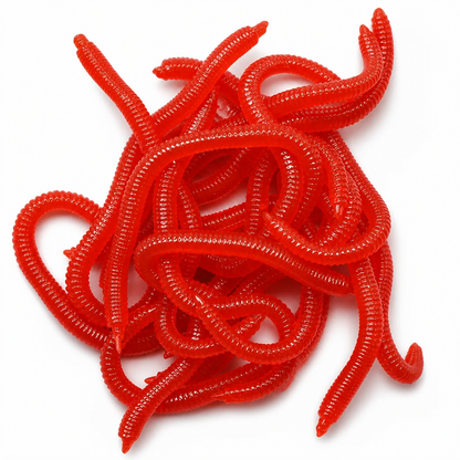 ⌛⏰Today Only 50% OFF!🎣🪱Soft Earthworm Lures – Catchy, Flexible & Versatile – 50/100 Pack