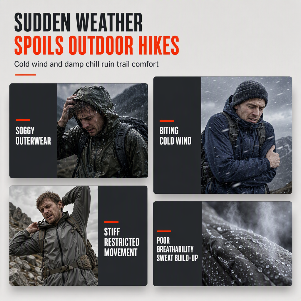 ⏳🍁🧥 Men's Outdoor Windbreaker with Detachable Hood