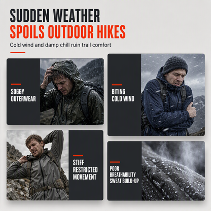 ⏳🍁🧥 Men's Outdoor Windbreaker with Detachable Hood