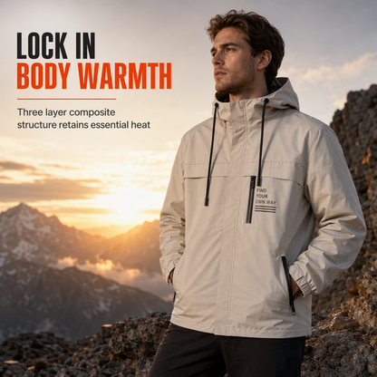 ⏳🍁🧥 Men's Outdoor Windbreaker with Detachable Hood