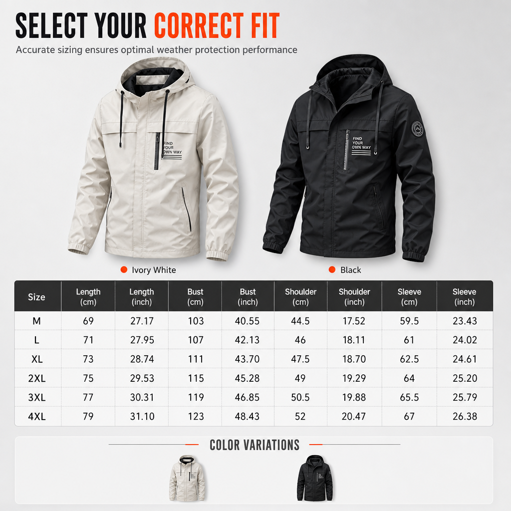 ⏳🍁🧥 Men's Outdoor Windbreaker with Detachable Hood