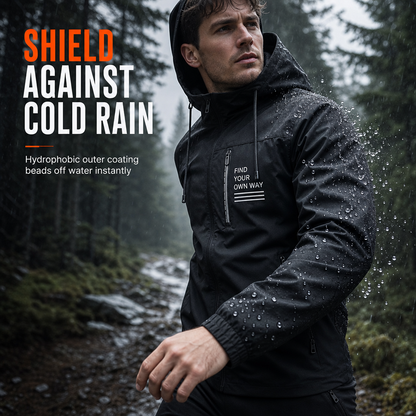 ⏳🍁🧥 Men's Outdoor Windbreaker with Detachable Hood