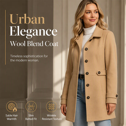 🧥 Cinched Waist, Polished Silhouette | Women's Belted Single-Breasted Coat ⚡