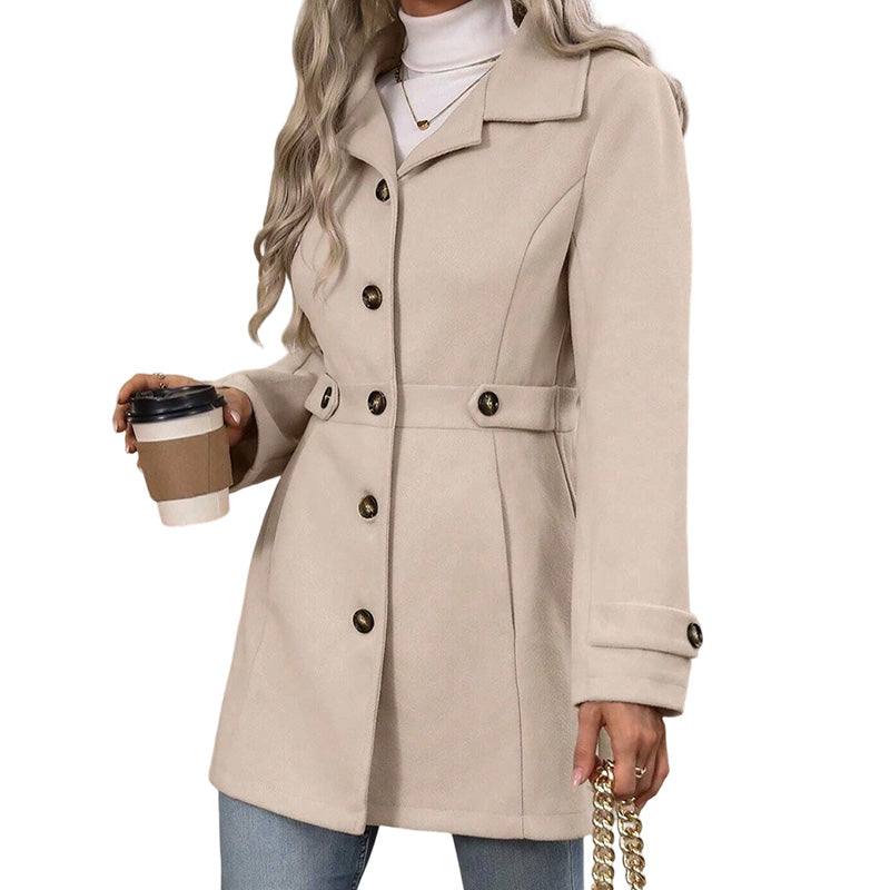 🧥 Cinched Waist, Polished Silhouette | Women's Belted Single-Breasted Coat ⚡