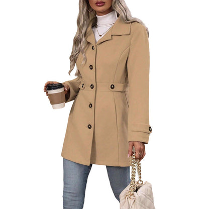 🧥 Cinched Waist, Polished Silhouette | Women's Belted Single-Breasted Coat ⚡