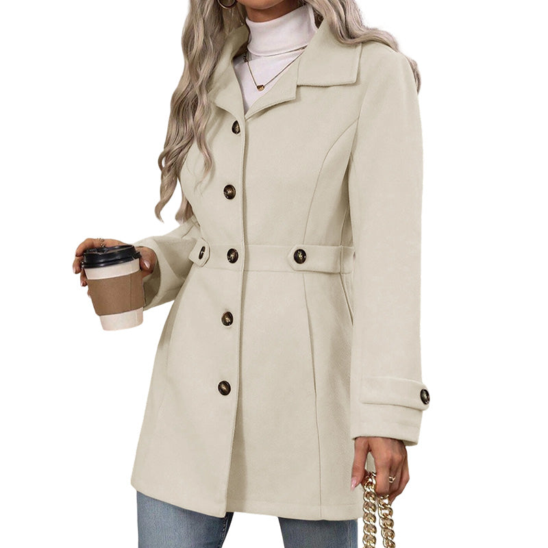 🧥 Cinched Waist, Polished Silhouette | Women's Belted Single-Breasted Coat ⚡