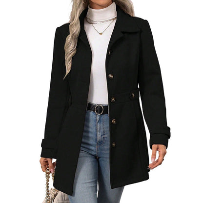 🧥 Cinched Waist, Polished Silhouette | Women's Belted Single-Breasted Coat ⚡