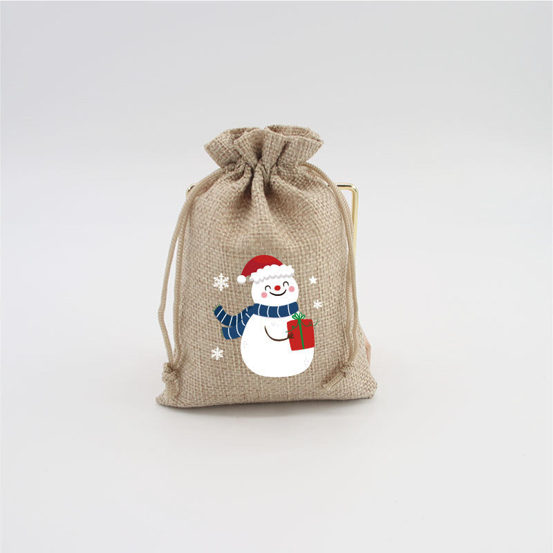 Christmas Burlap Gift Bags with Drawstring-11