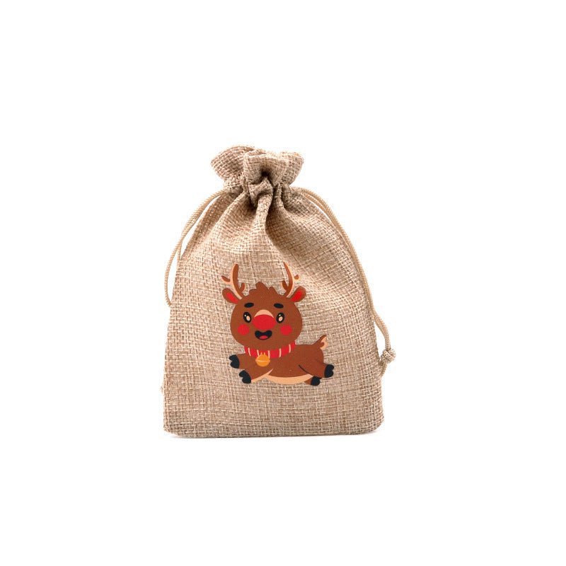 Christmas Burlap Gift Bags with Drawstring-18