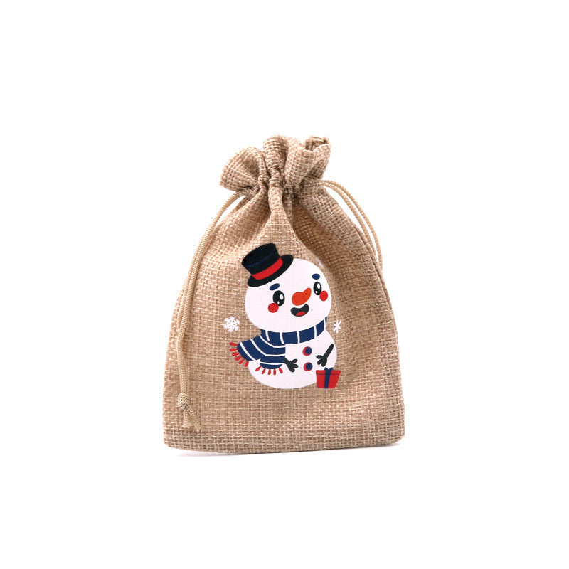 Christmas Burlap Gift Bags with Drawstring-24