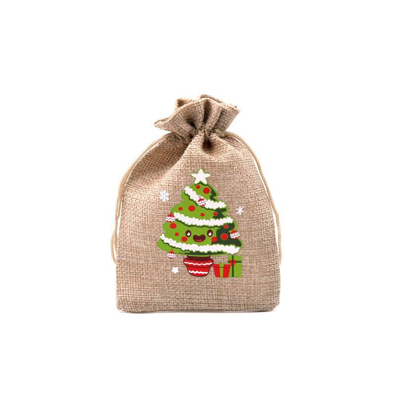 Christmas Burlap Gift Bags with Drawstring-23