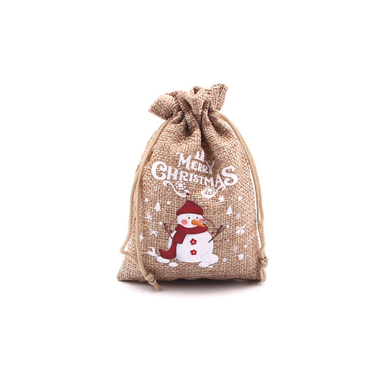 Christmas Burlap Gift Bags with Drawstring-33