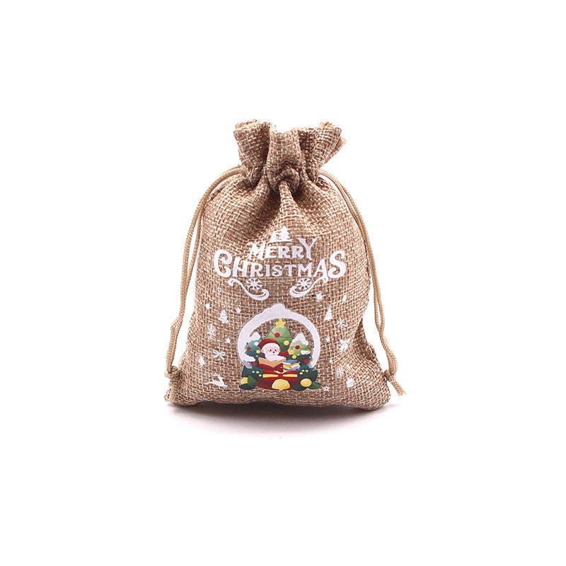 Christmas Burlap Gift Bags with Drawstring-31