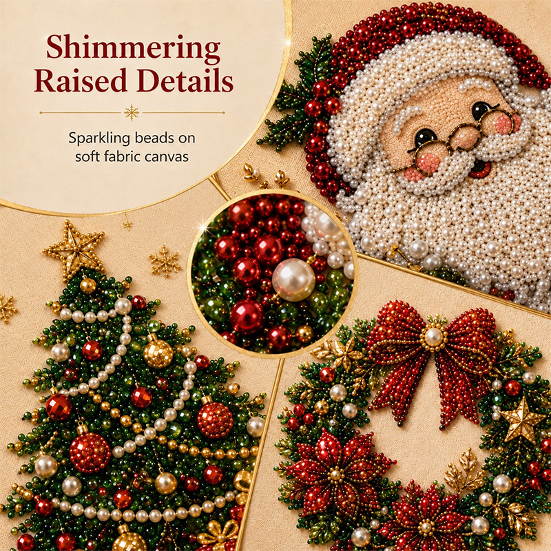 Christmas Pearl & Rhinestone Painting Kit-3