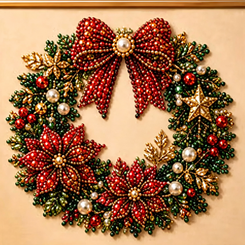 Christmas Pearl & Rhinestone Painting Kit-11