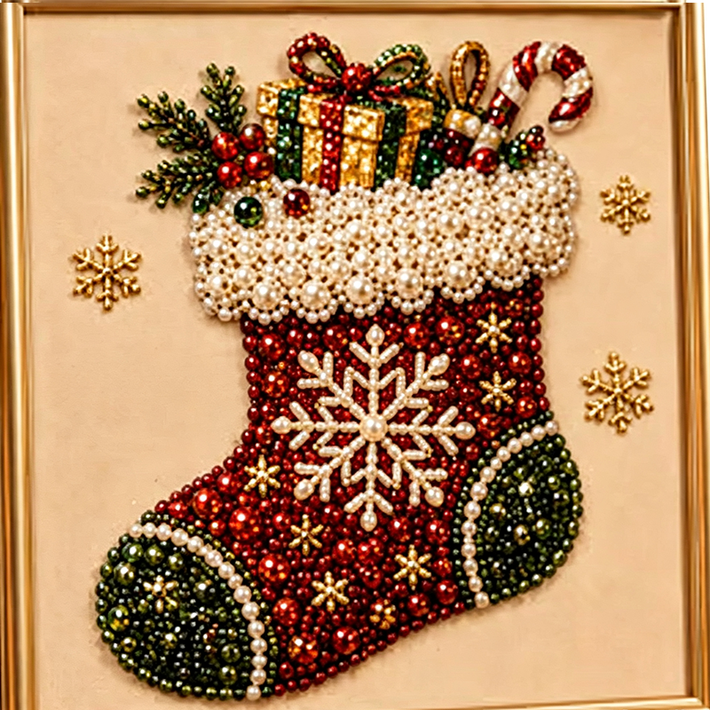 Christmas Pearl & Rhinestone Painting Kit-12