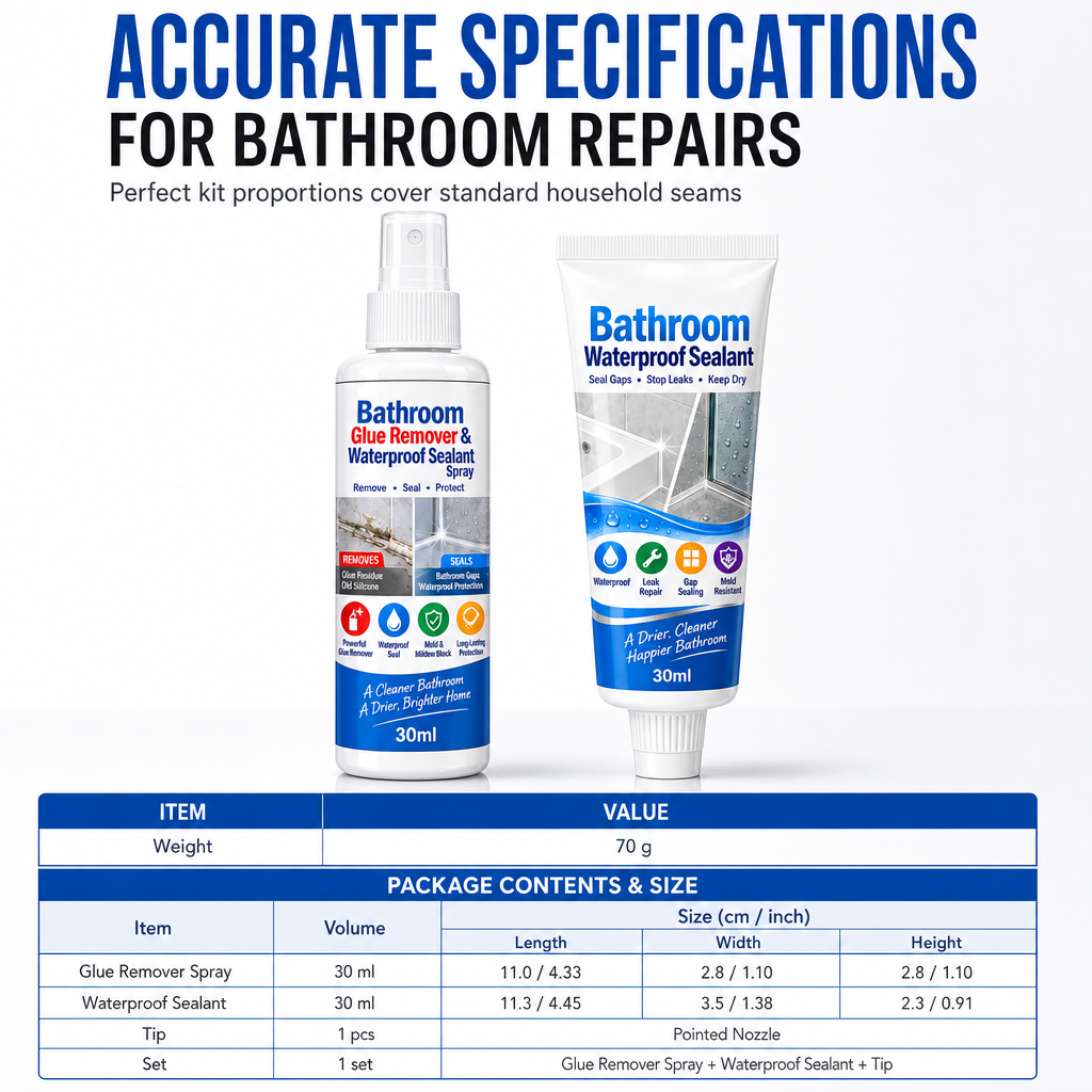 ✨Hot Sale 50% OFF🔥Bathroom Glue Remover and Waterproof Sealant Set