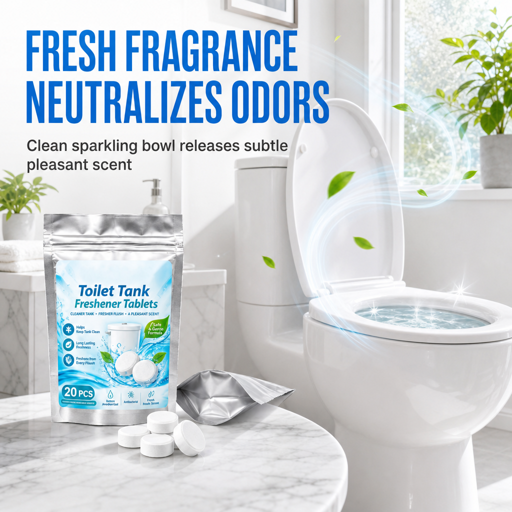🥳2026 HOT SALE🚽✨ Toilet Tank Freshener Tablets – effervescent action fights odor, slow release cleans constantly. Gentle on plumbing! 🧼✅