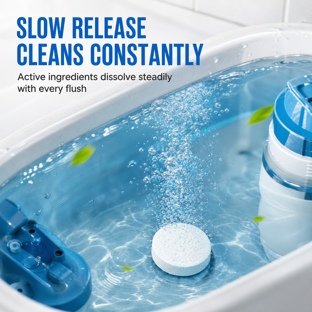 🥳2026 HOT SALE🚽✨ Toilet Tank Freshener Tablets – effervescent action fights odor, slow release cleans constantly. Gentle on plumbing! 🧼✅