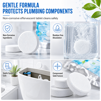 🥳2026 HOT SALE🚽✨ Toilet Tank Freshener Tablets – effervescent action fights odor, slow release cleans constantly. Gentle on plumbing! 🧼✅