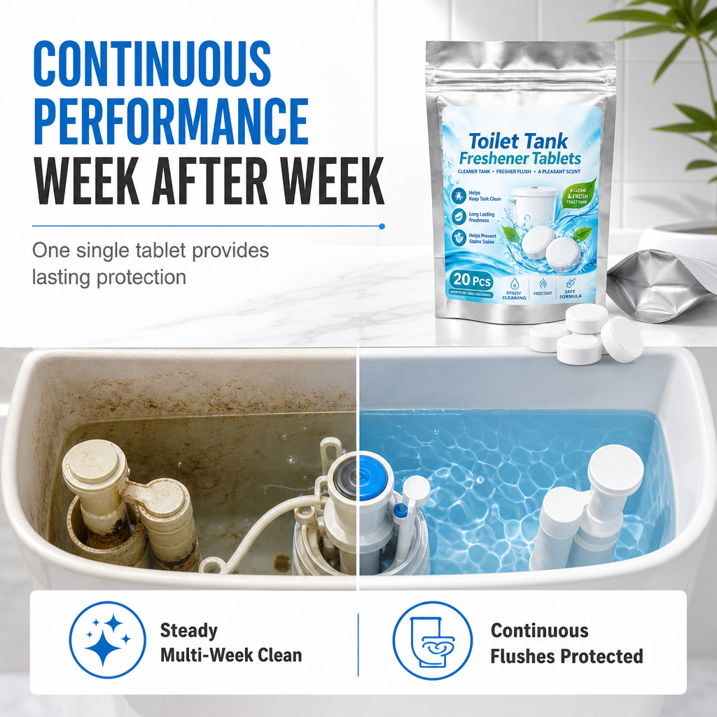 🥳2026 HOT SALE🚽✨ Toilet Tank Freshener Tablets – effervescent action fights odor, slow release cleans constantly. Gentle on plumbing! 🧼✅