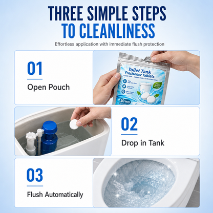 🥳2026 HOT SALE🚽✨ Toilet Tank Freshener Tablets – effervescent action fights odor, slow release cleans constantly. Gentle on plumbing! 🧼✅