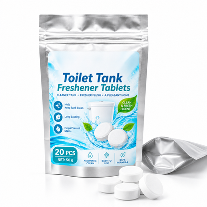 🥳2026 HOT SALE🚽✨ Toilet Tank Freshener Tablets – effervescent action fights odor, slow release cleans constantly. Gentle on plumbing! 🧼✅