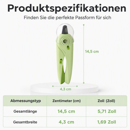 Krallenschere für Haustiere mit LED-Licht und Spritzschutz