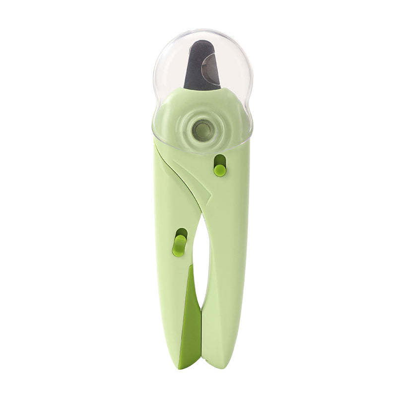 Krallenschere für Haustiere mit LED-Licht und Spritzschutz