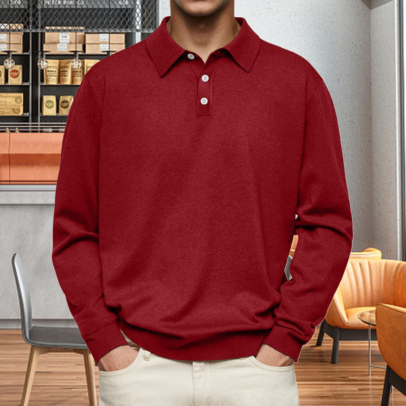 👔 Easy Comfort, Smart Style | Men's Relaxed-Fit Cotton-Blend Lapel Shirt