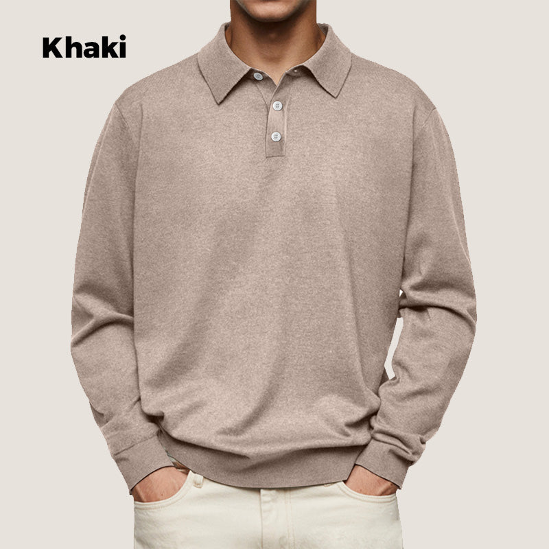 👔 Easy Comfort, Smart Style | Men's Relaxed-Fit Cotton-Blend Lapel Shirt