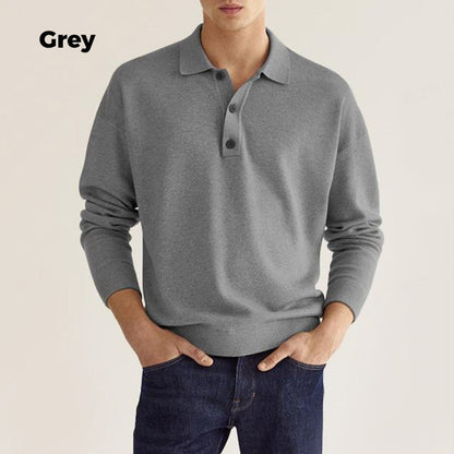 👔 Easy Comfort, Smart Style | Men's Relaxed-Fit Cotton-Blend Lapel Shirt