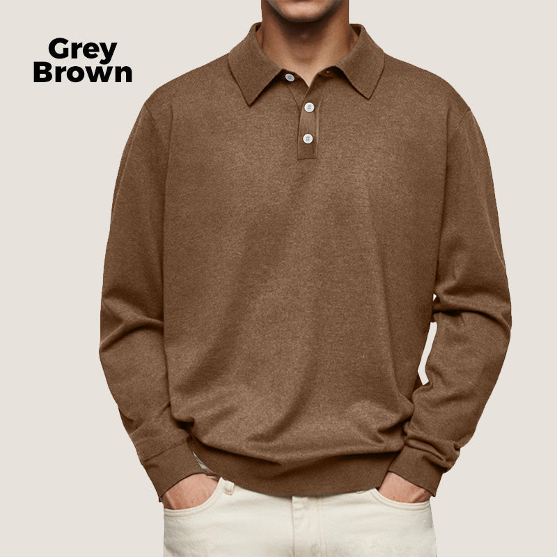 👔 Easy Comfort, Smart Style | Men's Relaxed-Fit Cotton-Blend Lapel Shirt