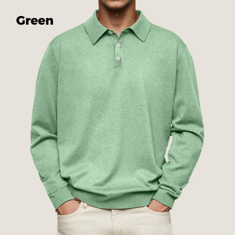 👔 Easy Comfort, Smart Style | Men's Relaxed-Fit Cotton-Blend Lapel Shirt