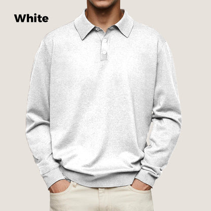 👔 Easy Comfort, Smart Style | Men's Relaxed-Fit Cotton-Blend Lapel Shirt