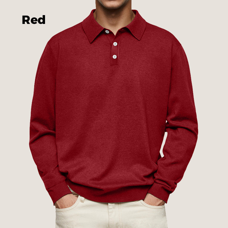 👔 Easy Comfort, Smart Style | Men's Relaxed-Fit Cotton-Blend Lapel Shirt