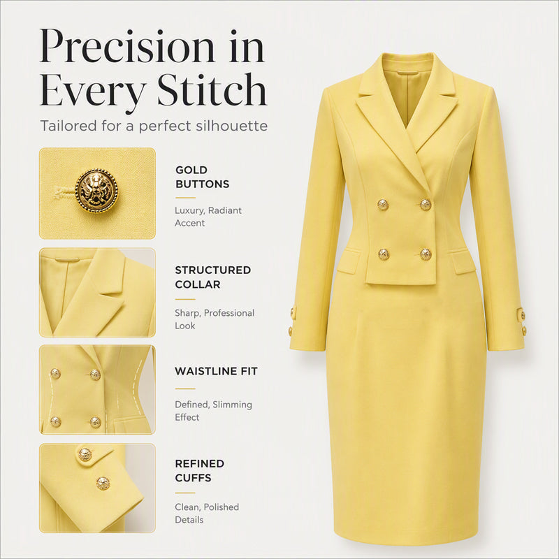 ✨New Arrivals & Special Offers-Women's Double-Breasted Blazer Dress