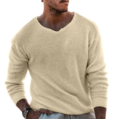 ✨Men's Casual Scoop Neck Knit Top – Soft, Breathable, Relaxed Everyday Style