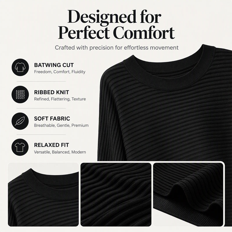 👚Women's Oversized Ribbed Knit Sweater